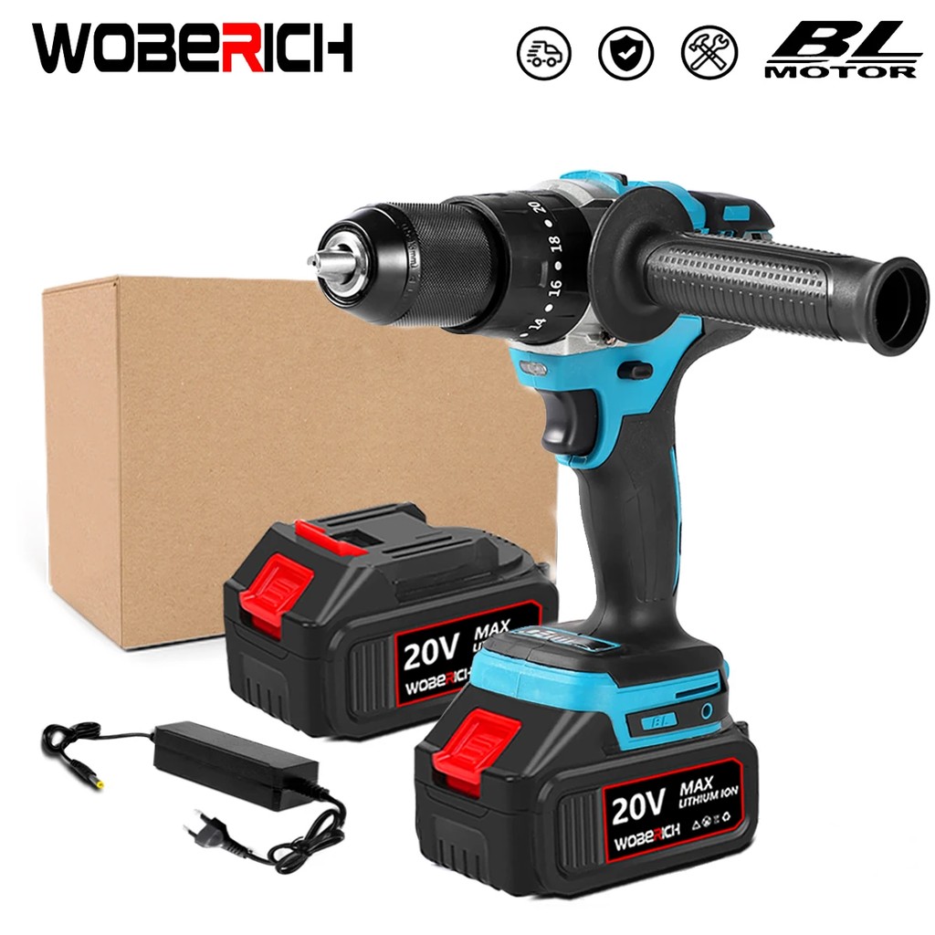 Bor Elektrik 2-13Mm Tanpa Sikat Bor Impact Tanpa Kabel Obeng