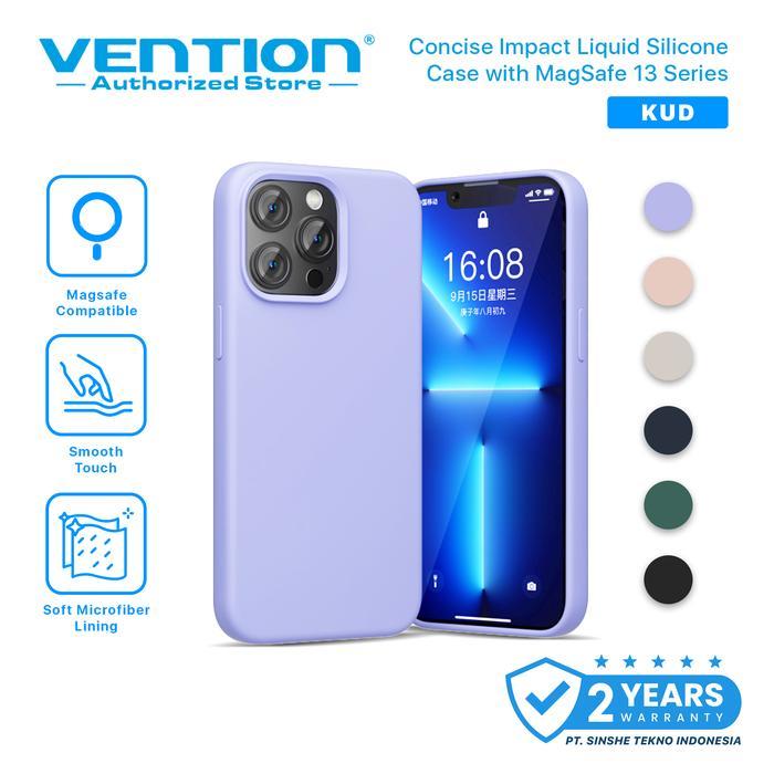 k3vy- Vention Casing Iphone 13 Mini Pro Max Magnetic Magsafe Liquid Silicone Case