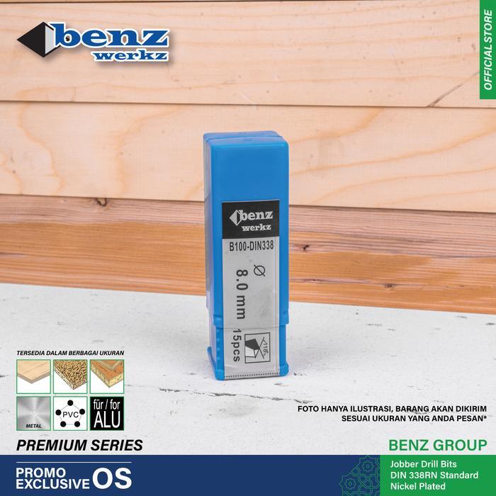 aiw25l- 20 Pcs Mata Bor Besi Hss 4 Mm / Jober Hss Drill Bits Benz Werkz