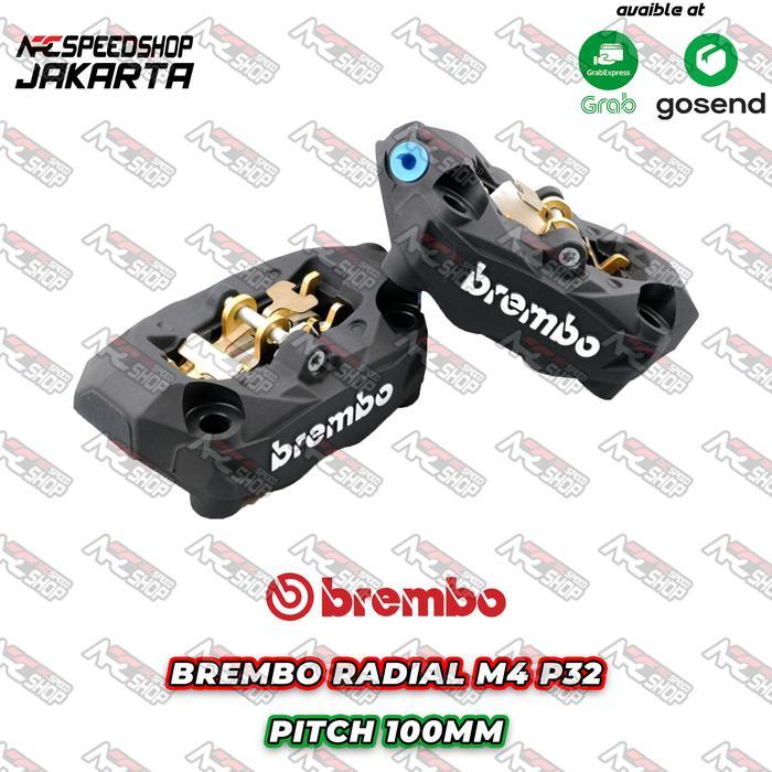 Kaliper Brembo M4 P32 Pitch 100mm Universal M432 P32 Black