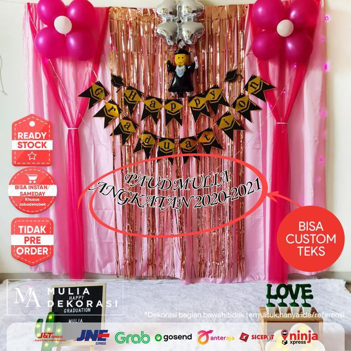TERMURAH Dekorasi Backdrop Wisuda Kelulusan PAUD TK SD SMP SMU Background Backdrop DIY Paket