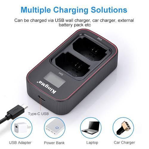 Kingma Charger Baterai For Np-Fz100 - Quick Charger With Lcd Display