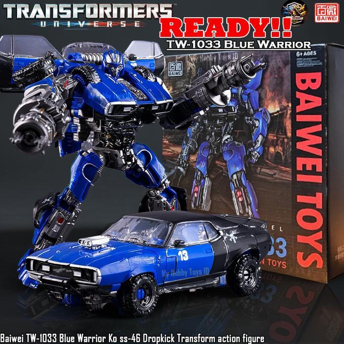 SALE MAINAN FIGUR ROBOT TRANSFORMERS DROPKICK BLUE WARRIOR KSATRIA BIRU KO SS46 MODEL MOBIL SEDAN