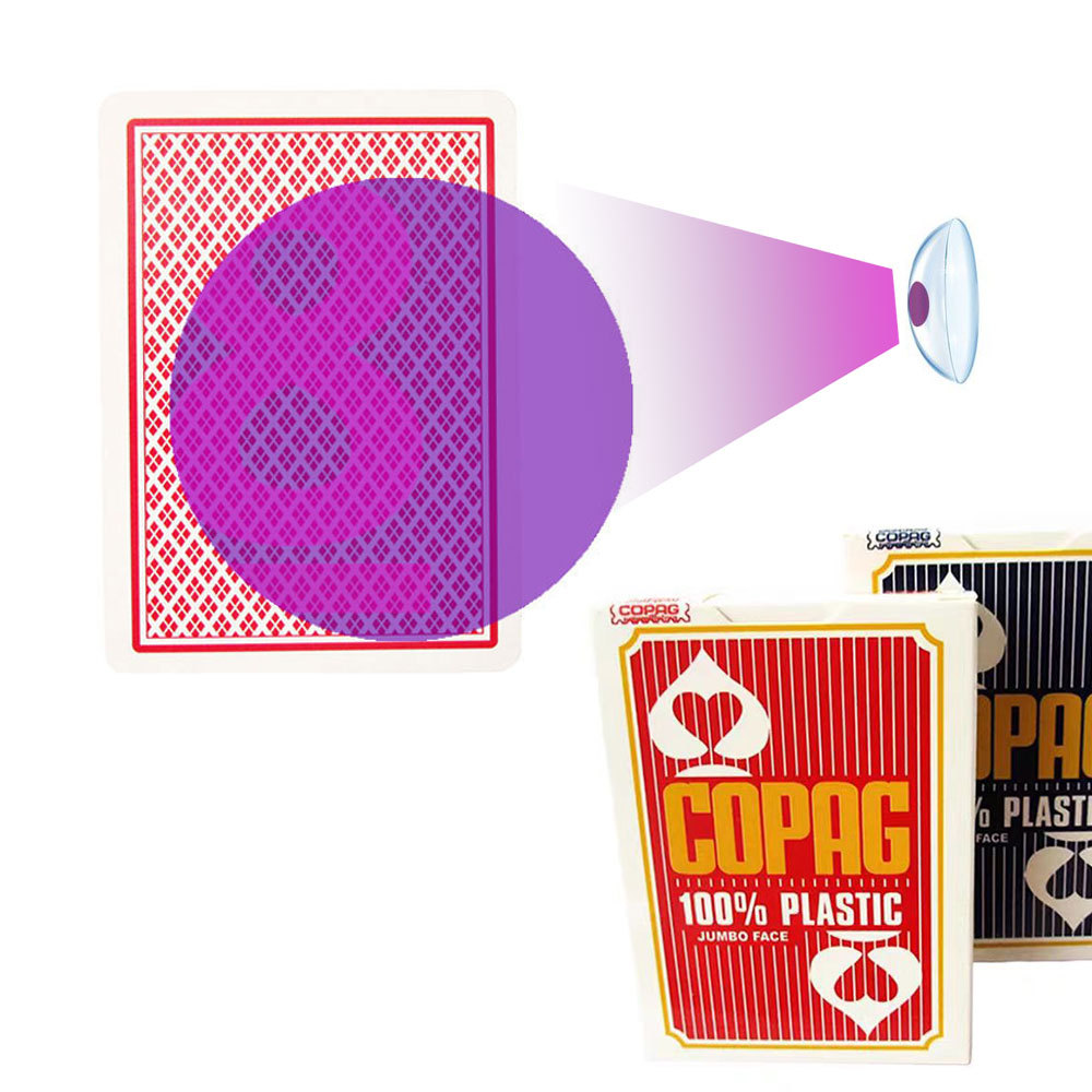 Marked Playing Card For UV Contact Lense Copag Plastic Cards PVC Baccarat Texas Hold'em