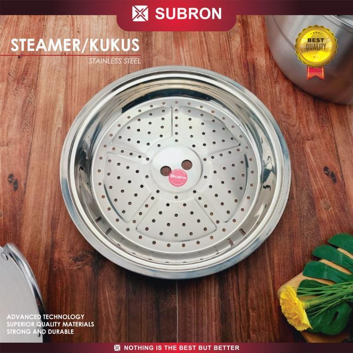 SUBRON Steamer Alas Kukus Besar 34cm Tebal Tatakan Kukusan Wajan Panci Stainless Gambar Steel
