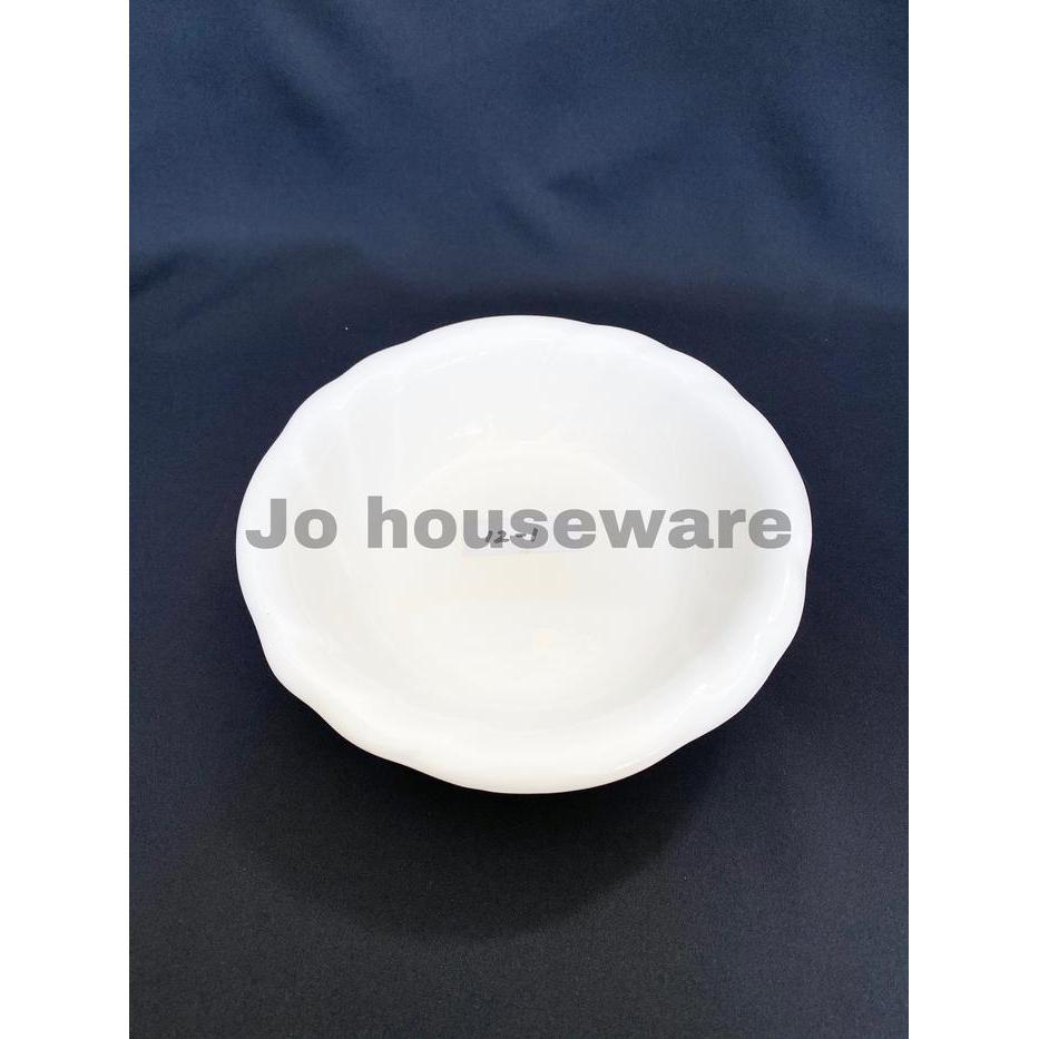 SALE Mangkok gelombang keramik diameter 20 cm unik hotelware putih 12-1 Termurah
