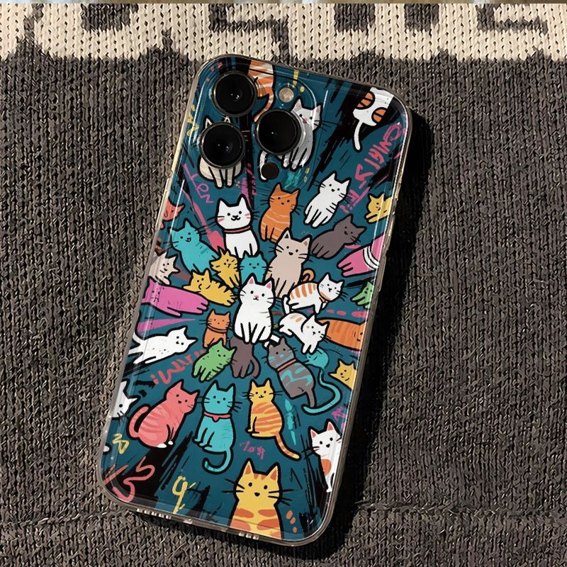 Berlaku Untuk Casing Hp Motif Awan Pastel Abstrak Tampilan Lembut Casing Ponsel Berbahan Material Tp