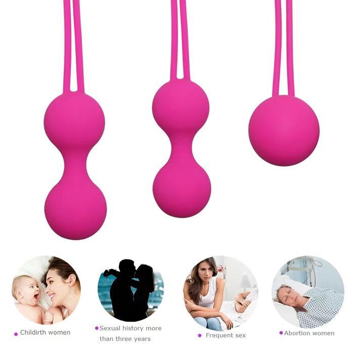 Premium Silicone Kegel Ball With Metal Balls Inside / Bola Senam Kegel