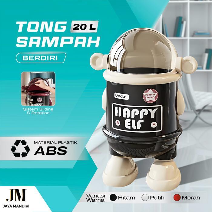 Tempat Sampah Karakter Robot Minimalis Estetik Tong Sampah Unik Anti Bau untuk Rumah & Kamar AA354