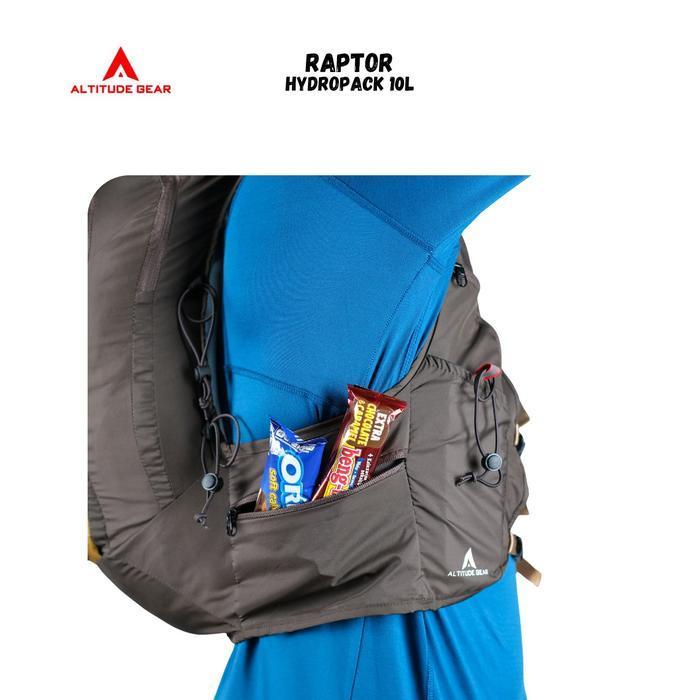 Eiger - hydropack pendaki Trail Running Altitude Gear Raptor 10L Vest Running - Tas Lari - Bag