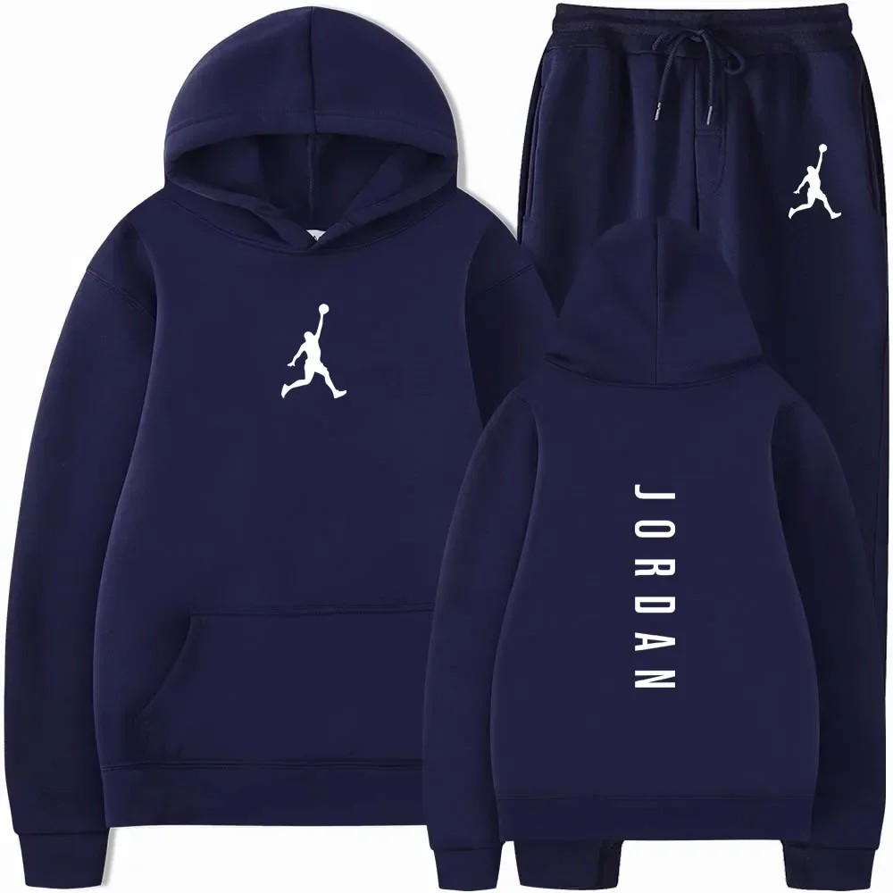 Men's 2025 high-quality sportswear sweatshirt + sweatpants, fashionable sportswear sweatshirt set