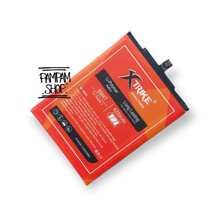 zmaa- Xtrike Baterai Double Power Bm47 Compatible For Xiao Redmi 3 3S Pro 3X 4X Batre Batrai