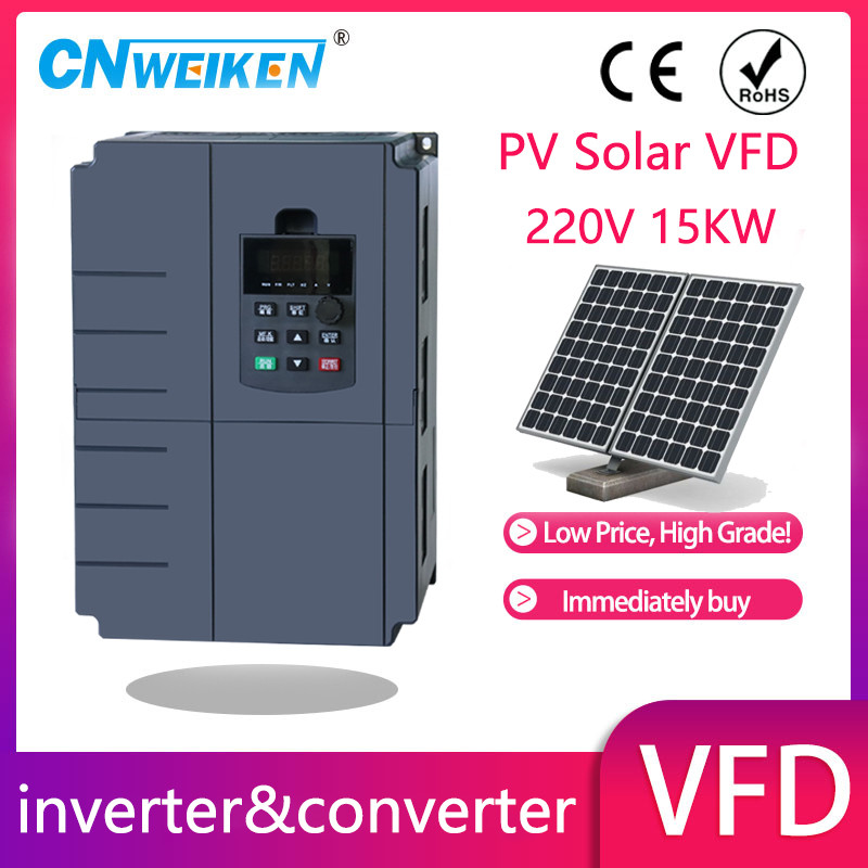 Ac Vfd 220V 11Kw 15Kw 18.5Kw Solar Inverter Variable Frequency Inverter For Three-Phase Ac 220V