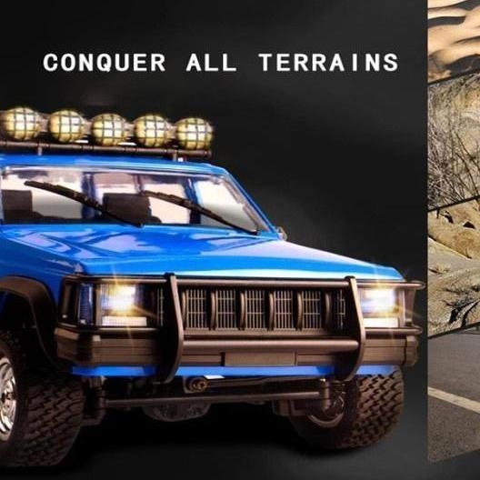 Mainan RC Mobil Jeep MN78 Cherokee 213 1/12 4WD Full Propo Offroad RTR Abu Asli Original Murah