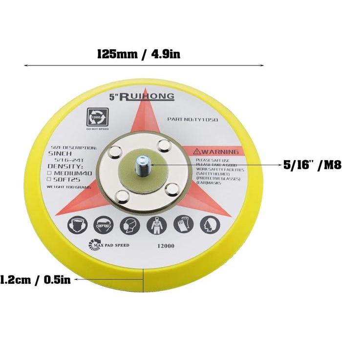 Sanding Pad Orbital Angin 5 inch - Air Orbital Sander pad