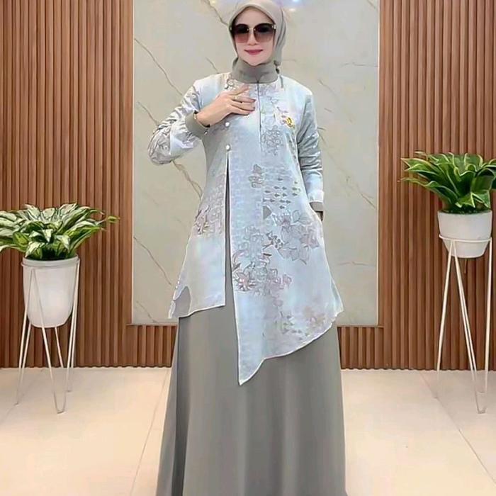 MUSLIFIX- Maisya Dress - Gamis Melayu Anggun Dan Elegan