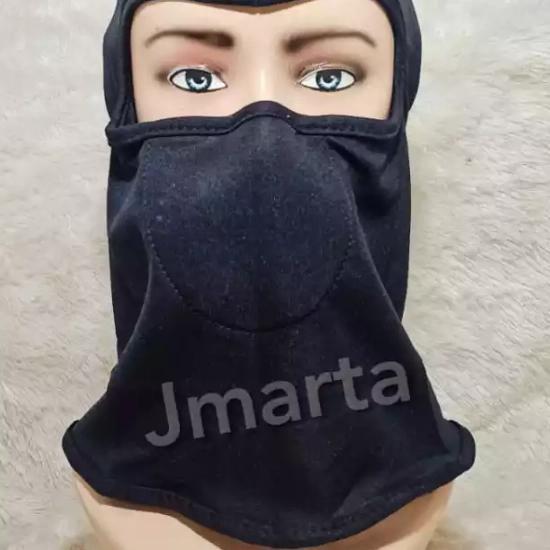 MASKER TOPENG NINJA HITAM POLOS PREMIUM