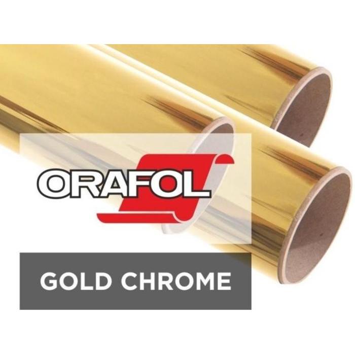 Stiker / Sticker ORACAL 351 CHROME GOLD / SILVER (126cm x 100cm) - SILVER CHROME, METER