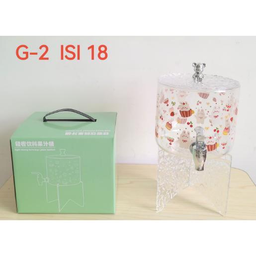 DISPENSER KACA BEAR 2600ML DISPENSER AIR MINUM TUTUP BERUANG DISPENSER AIR TATAKAN AKRILIK