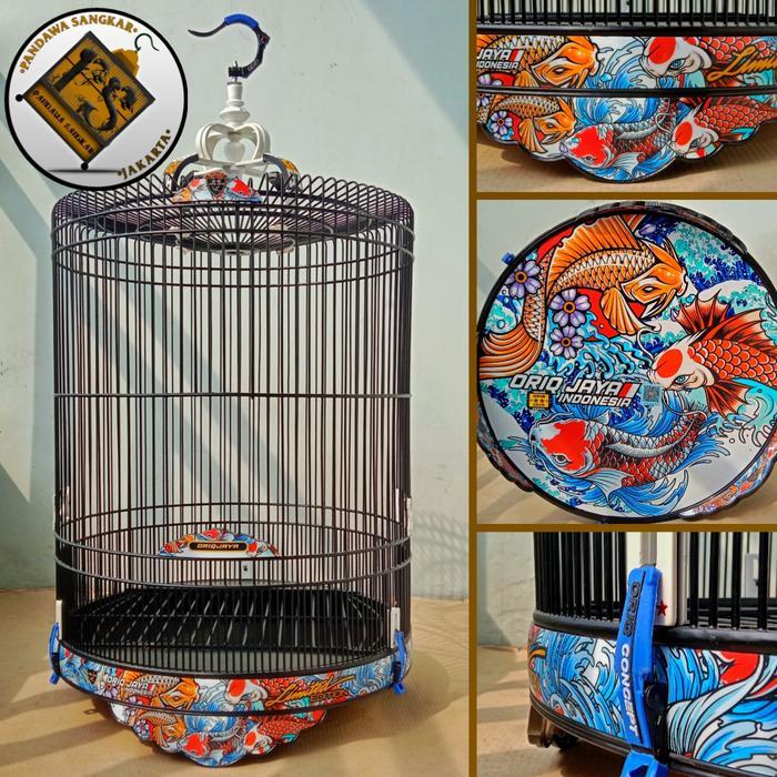 SANGKAR/KANDANG MURAI ORIQ JAYA PVC DECAL MOTIF KOI