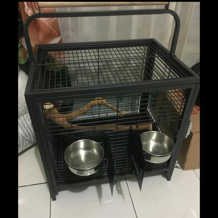 Kandang Besi Parrot Cage Burung Kakaktua Nuri Afgrey sun Conure Falk