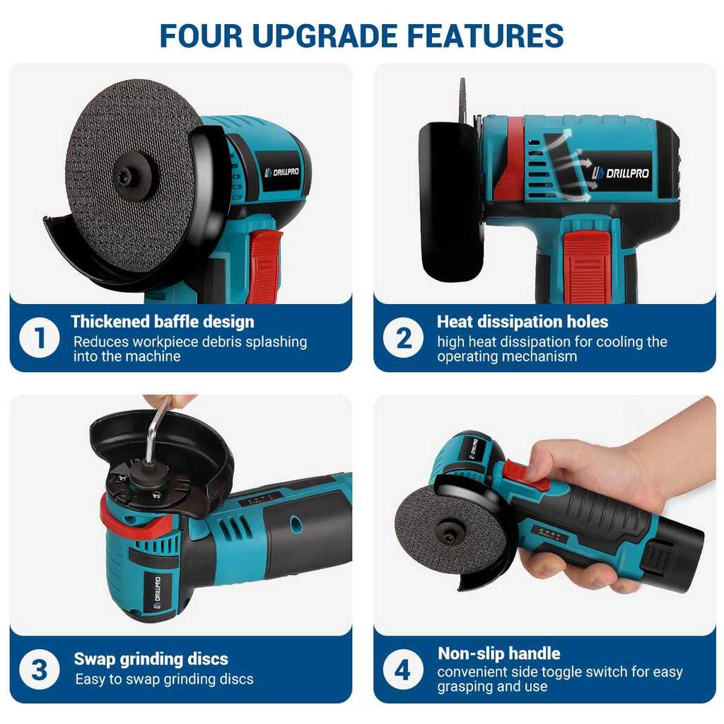 - Drillpro Mesin Poles Mini Nirkabel Mesin Pemoles Berlian Tanpa Kabel