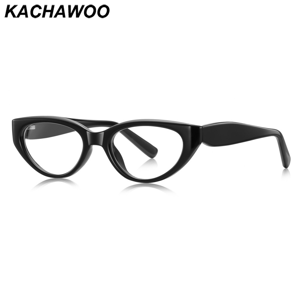 Kachawoo blue light blocking glasses cat eye women black leopard vintage glasses frame TR90 acetate