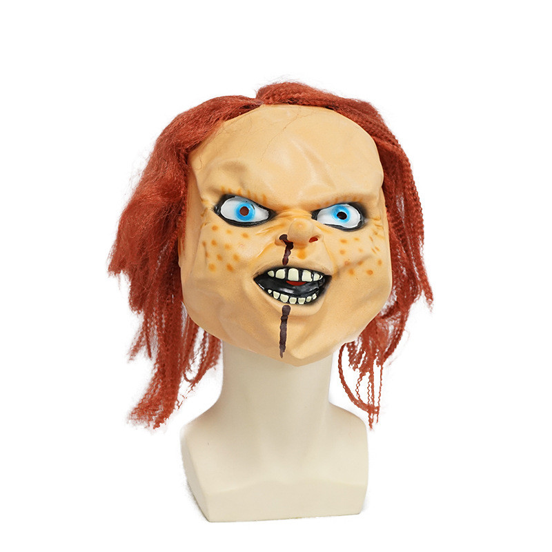 Chucky Mask Halloween Scary Killer Latex Mask Fancy Dress Party Creepy Chucky Cosplay Costume Pro