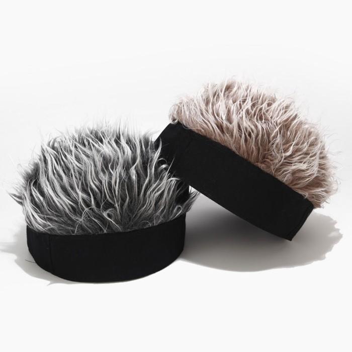 Topi Wig Pria Topi Wig Rambut Cosplay Topi Pria Wanita Rambut Palsu Original