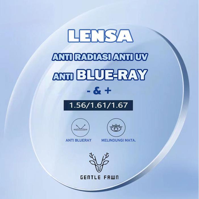 mhrr- Gray Pink Lensa Kacamata Anti Radiasi Blueray,Antiradiasi Komputer Abr