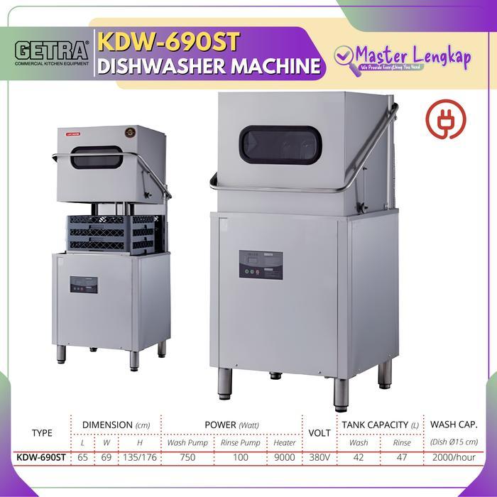 GETRA KDW-690ST Mesin Cuci Piring Commercial