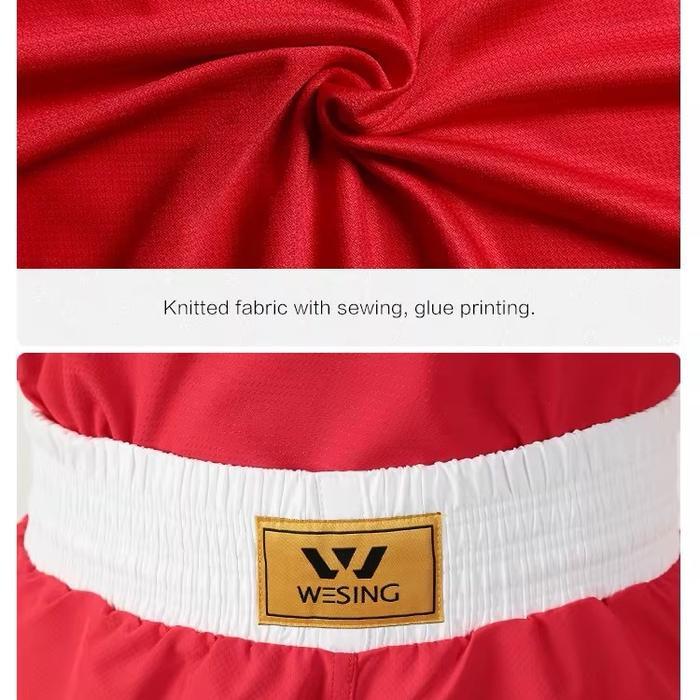 Baju Tanding Tinju WESING IBA / boxing Amateur uniform celana tinju