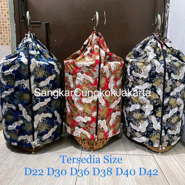 Kerodong Sangkar Cungkok Double Layer Motif Burung Import Ori Cungkok