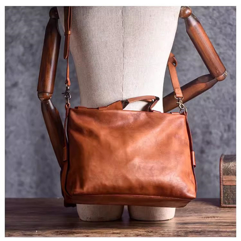 - Pndme Designer Vintage Genuine Leather Men'S Women'S Briefcase