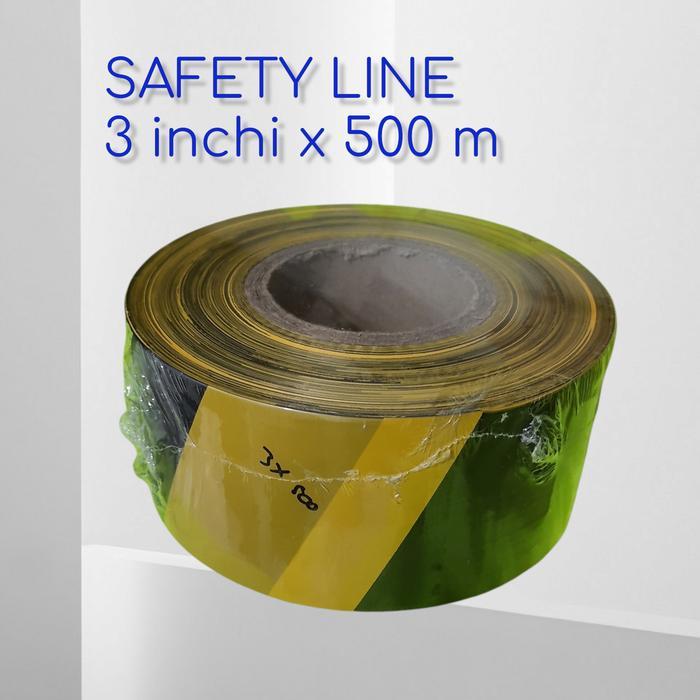 Police Line Safety Line Baricade Kuning-Hitam Merah Putih