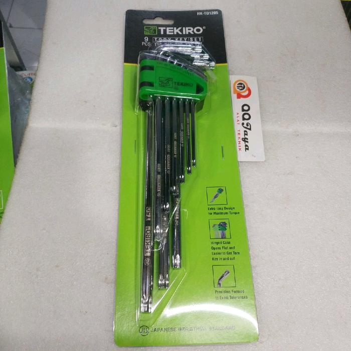 Tekiro Kunci L Bintang Set Panjang - Kunci L Torx Set