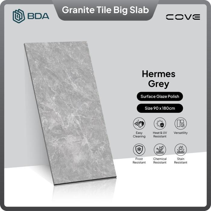 BDA Granite Tile Granite 90X180 Keramik Lantai Keramik Dinding Big Slab Hermes Grey