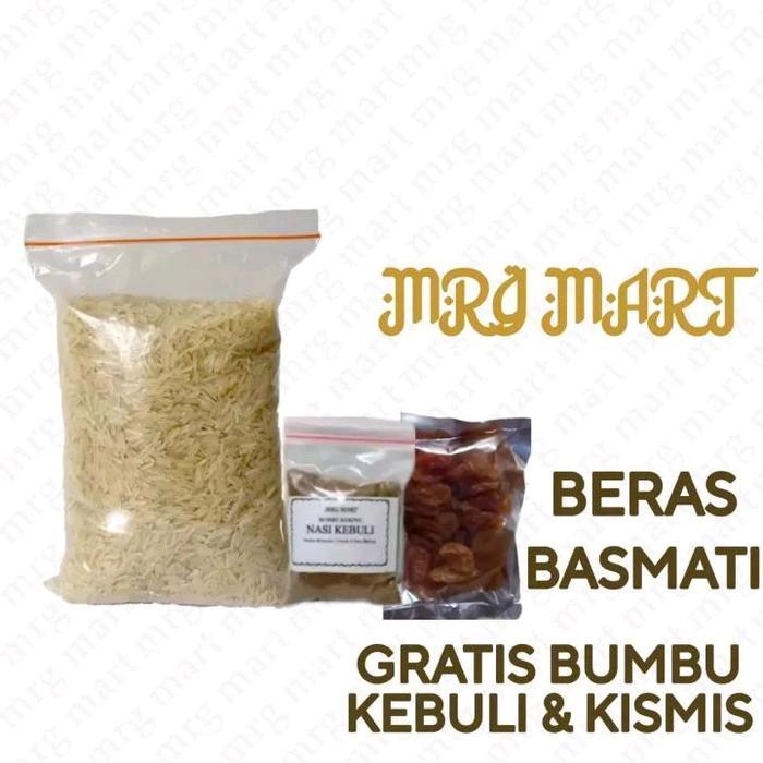 5z7d- Beras Basmati 1Kg Gratis Bumbu Kebuli Dan Kismis Pulen Nikmat