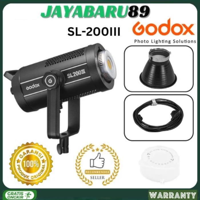 Godox Sl200Iii,Godox Sl-200Iii,Godox Sl 200Iii,Godox Sl200 Iii Lampu Led Lighting Studio