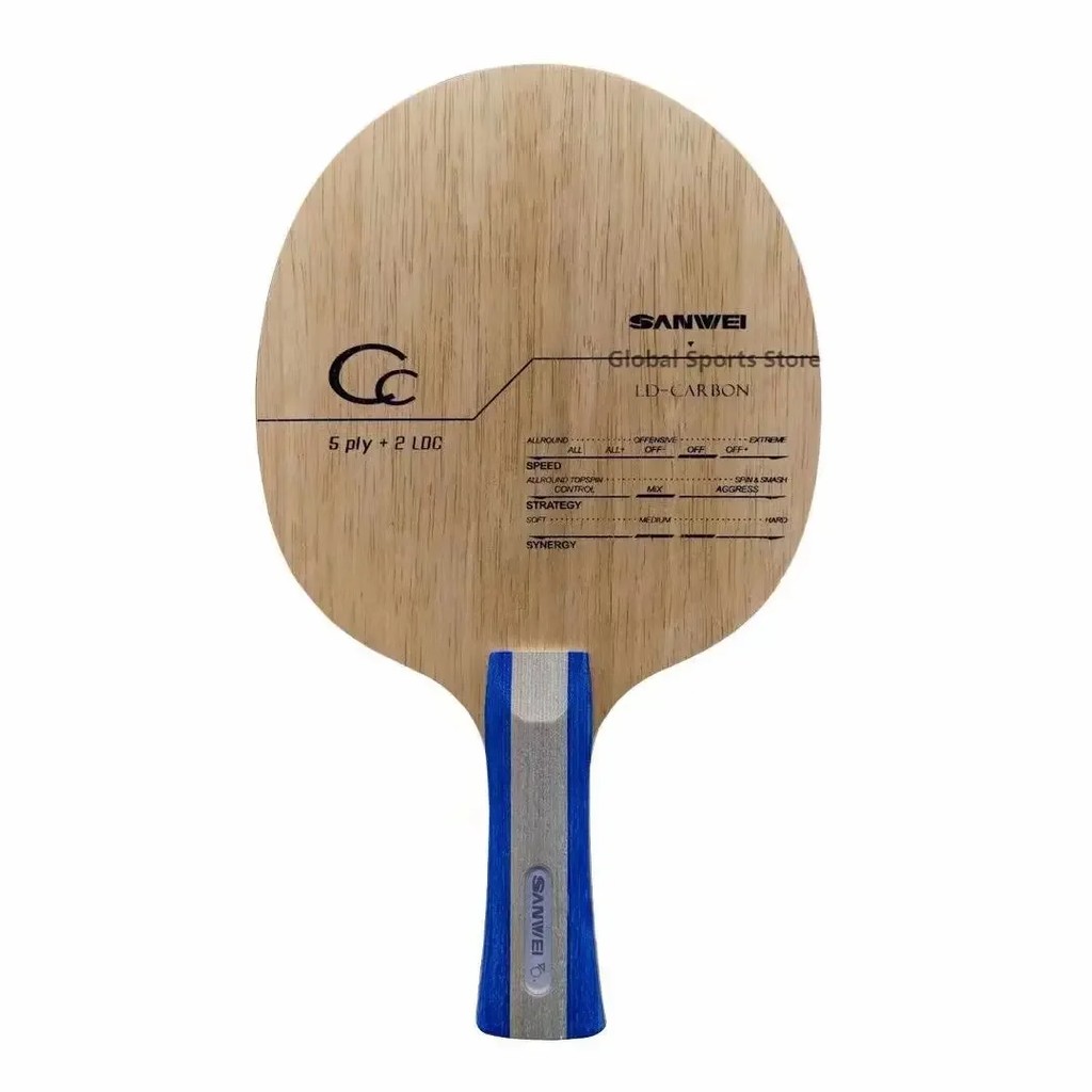 Original Sanwei Cc Table Tennis Blade 5 Wood+2 Carbon Off++ Training Without Box Ping Pong Racket