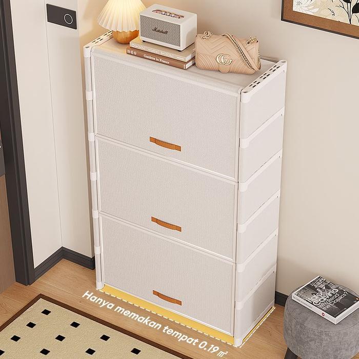 gss Rak Sepatu Anti Debu Tertutup Lemari Sepatu Kain 9 Susun Rak Sepatu Portable Tahan Air & Debu