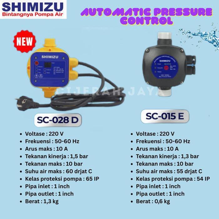 SHIMIZU AUTOMATIC PRESSURE CONTROL SC-015E / SC 015E / SC015E / OTOMATIS POMPA BOOSTER SHIMIZU APC