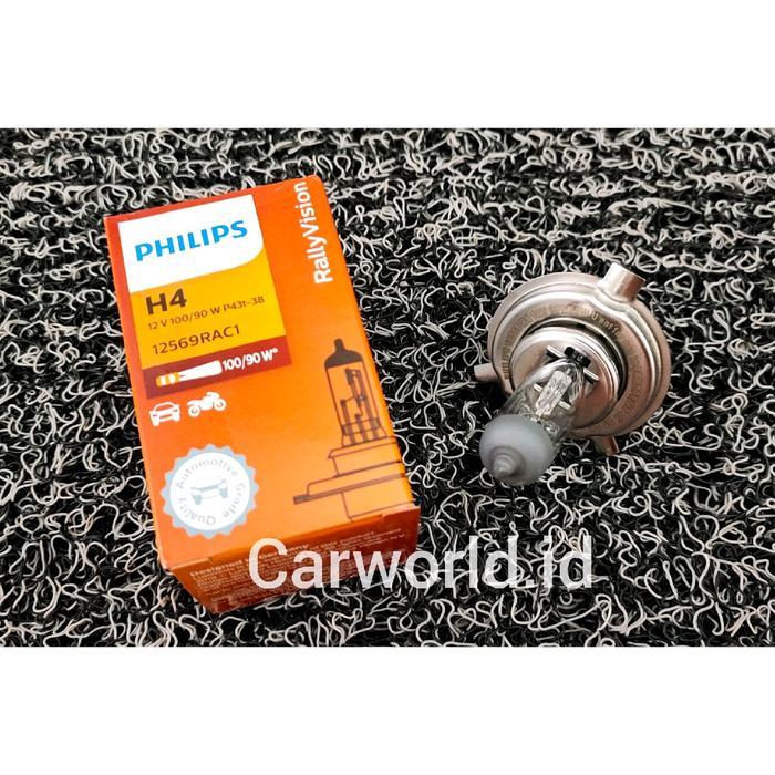 H4 Philips 12V 100/90W Bohlam Bola Lampu Mobil Halogen