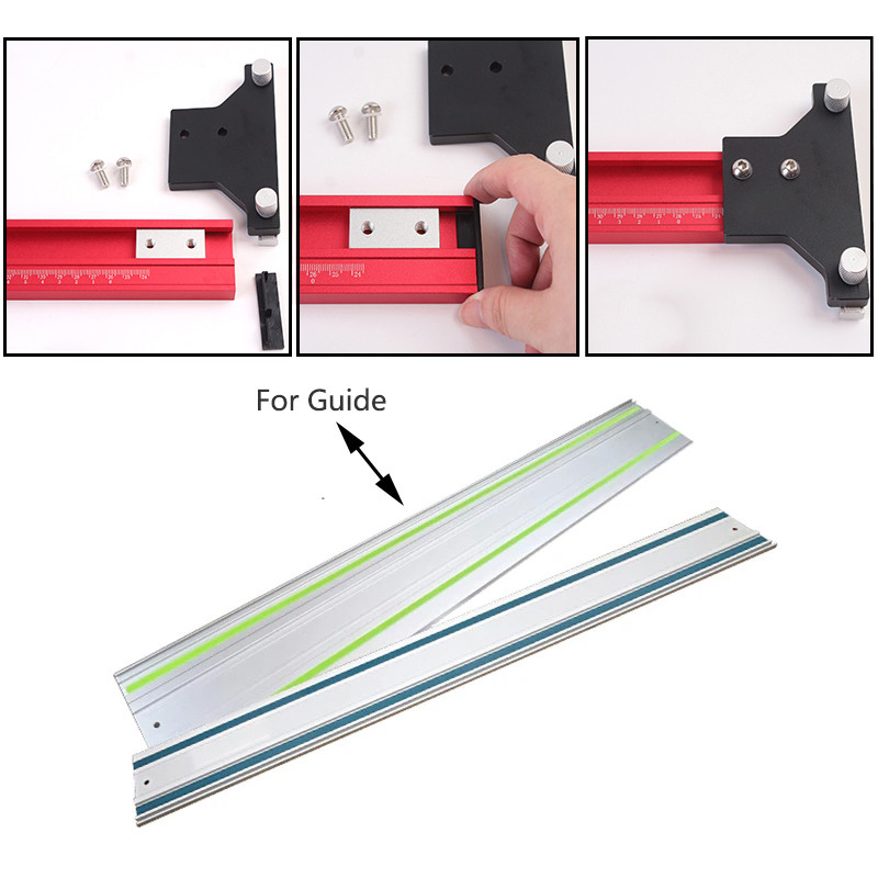 Parallel Rail Guide System Aluminium Alloy Circular Saw Track Set Fixed Guide Rail Bracket For Track