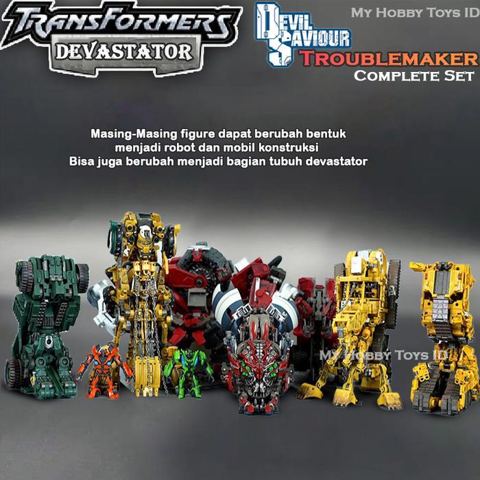 SALE ROBOT TRANSFORMERS DEVASTATOR DEVIL SAVIOUR TROUBLEMAKER SIZE BESAR READYY