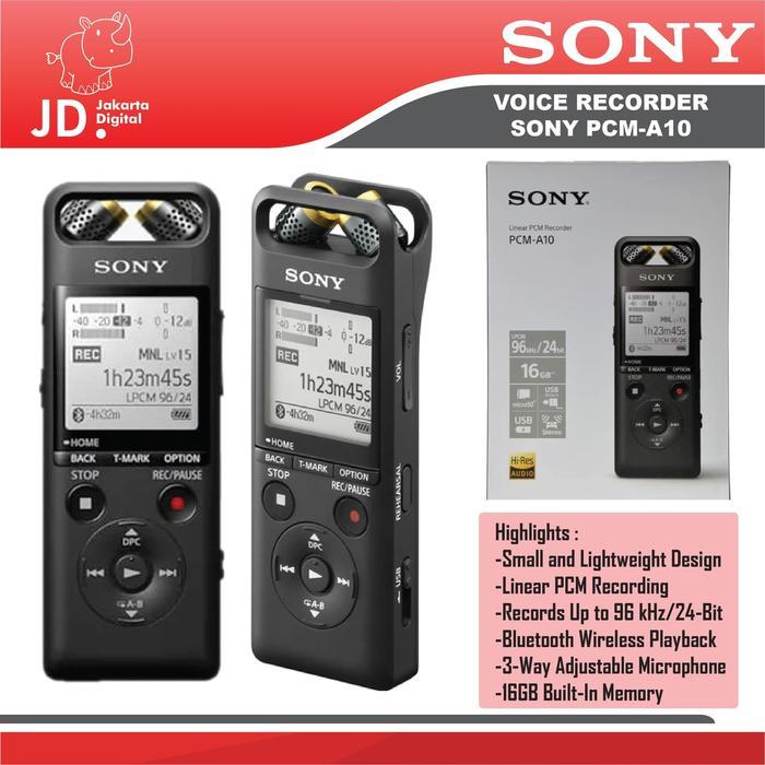 Sony Voice Recorder Pcm-A10 High Resolution Audio Recorder Dengan Bluetooth Wireless Playback 16Gb