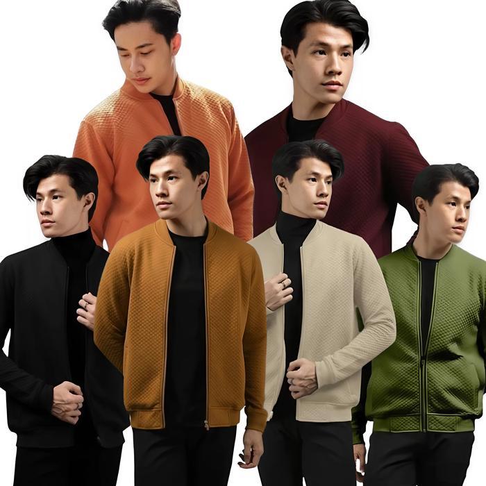 Ryze JAKET COMFY PRIA / JAKET COMFY BOMBER ORIGINAL PREMIUM Army Baju Brown Diamond Maroon Navy