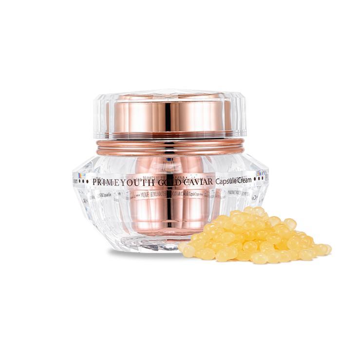 gas [Holika Holika] Prime Youth Gold Caviar Cream ( Kaviar Krim Emas ) Wajah Pelembab Moisturizer