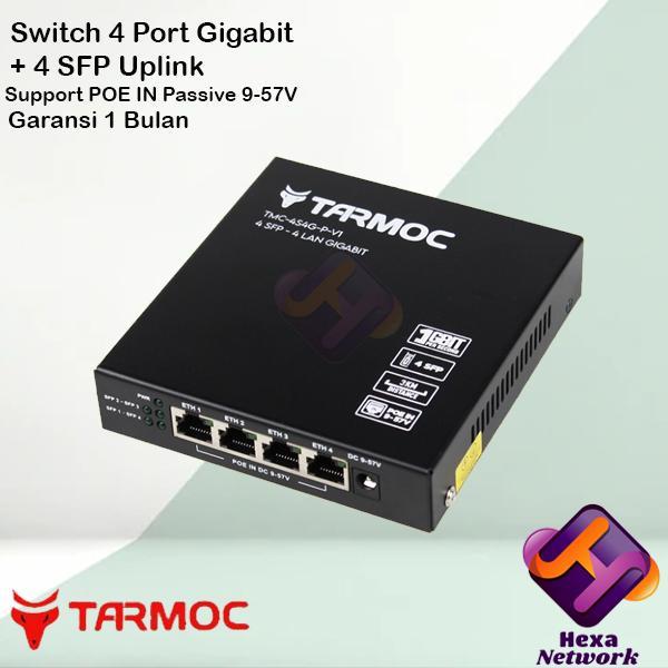 Switch 4 Port Gigabit + 4 SFP Uplink POE Switch Hub 4 Port Unmanaged