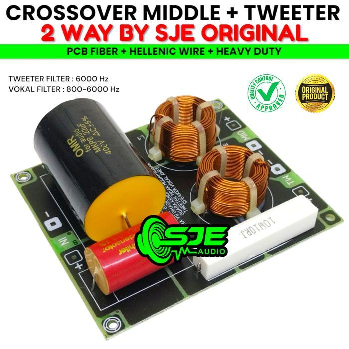 Crossover Tweeter Vokal 2 Way Sje Pcb Fiber Hellenic Wire - Crossover 2 Way Sje Tweter Vocal Midle